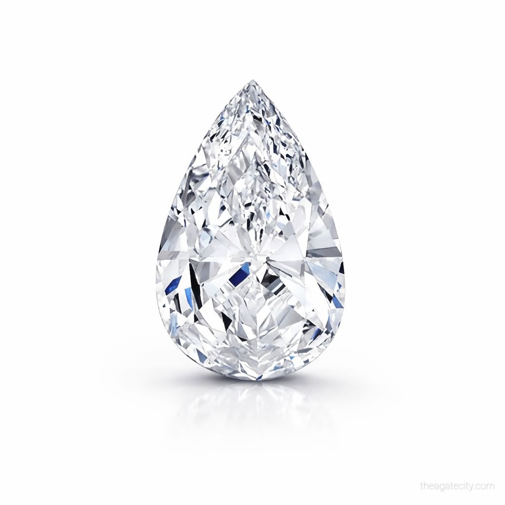 2 CT Moissanite Pear Cut D Color VVS1 | Brilliant Sparkle | Diamond Alternative Stone - 1