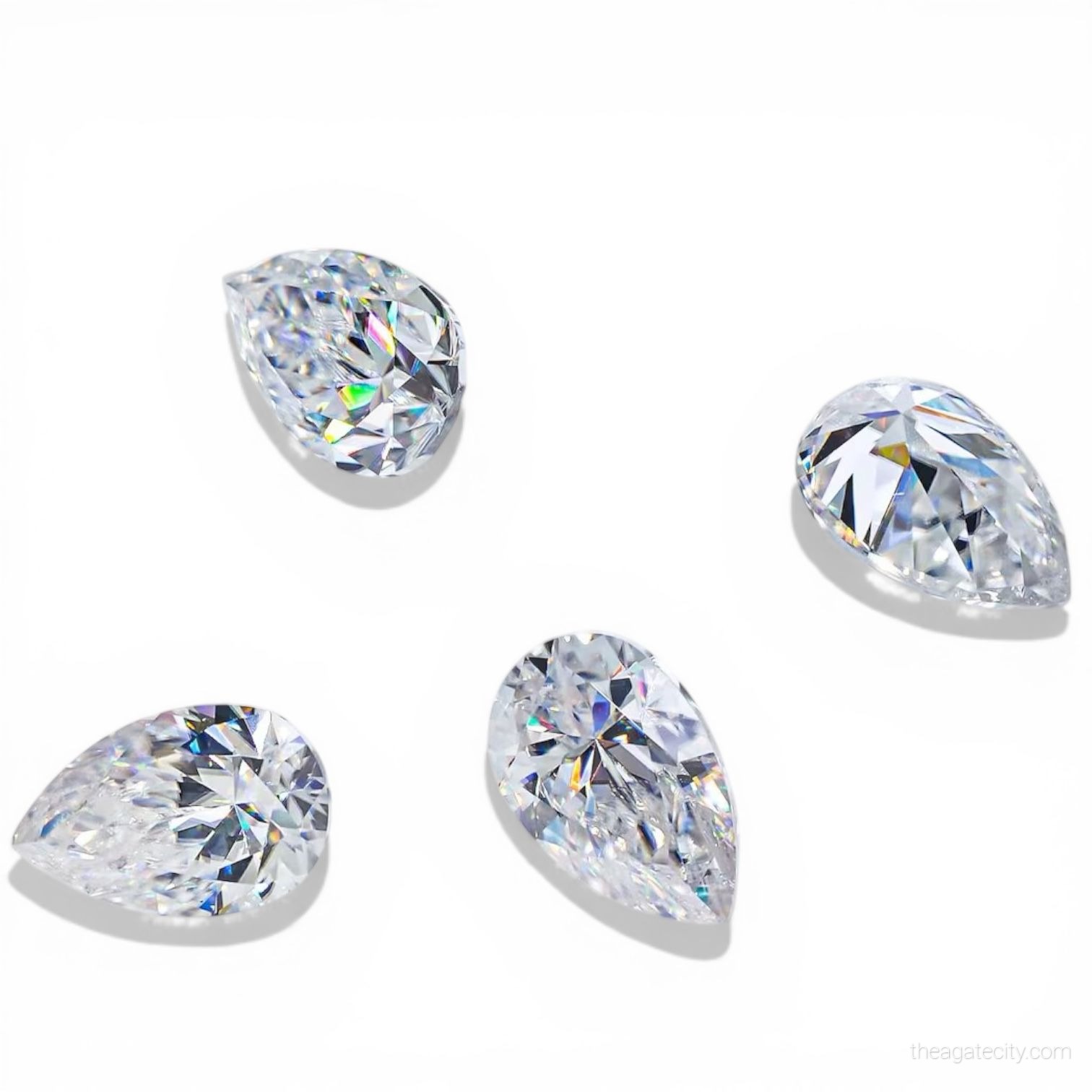 2 CT Moissanite Pear Cut D Color VVS1 | Brilliant Sparkle | Diamond Alternative Stone - 2