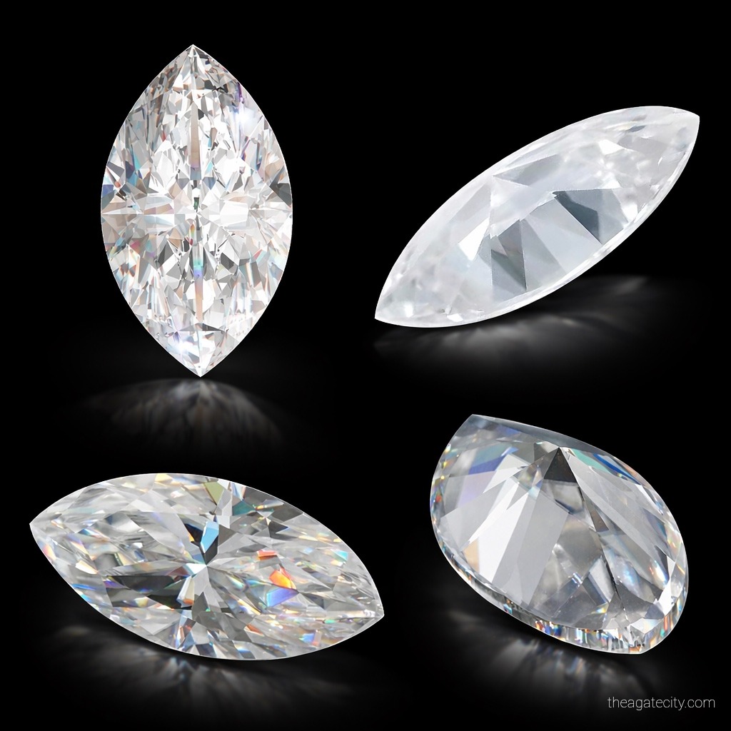 3 CT Loose Moissanite Marquise Cut D Color VVS1 | Brilliant Sparkle | Diamond Alternative Stone - 2