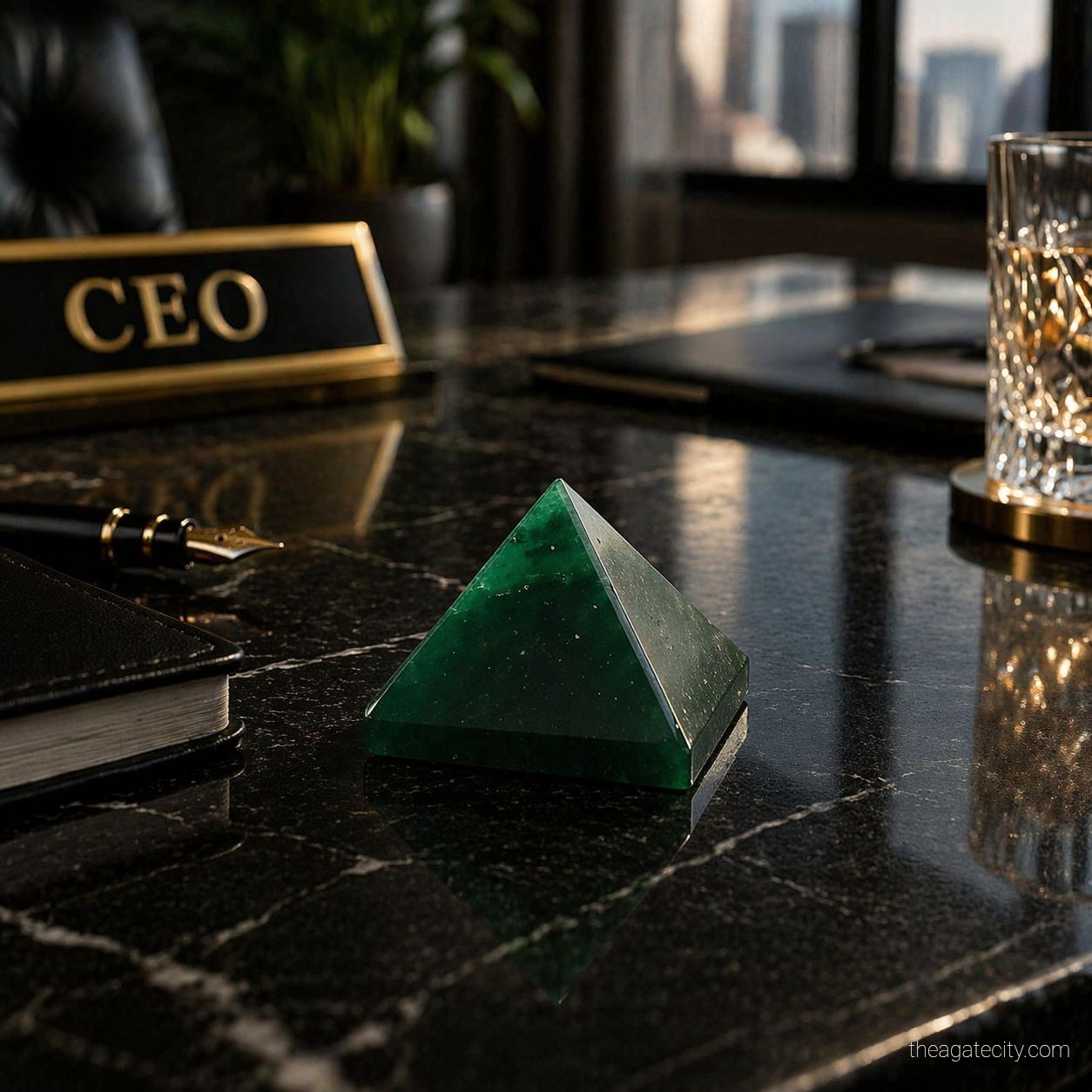 Green jade Pyramid  - 3