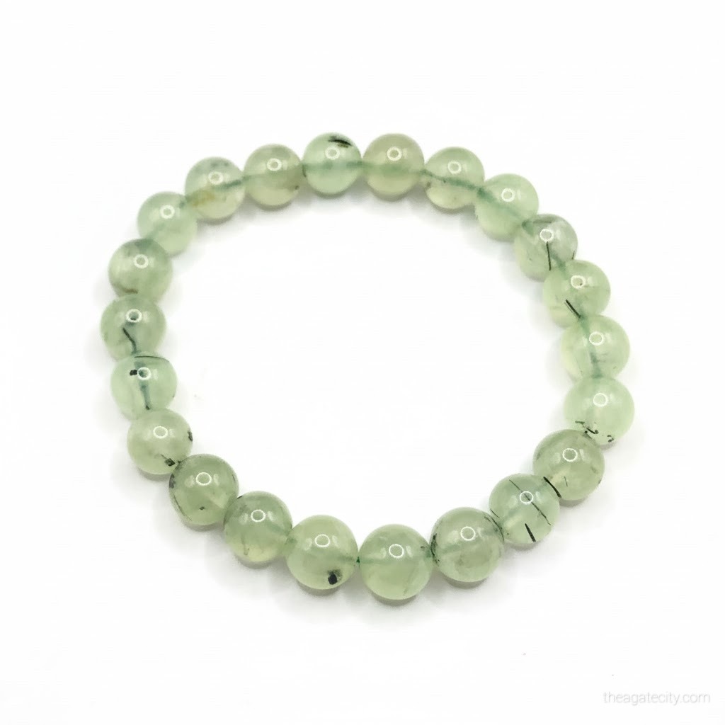 Natural Prehnite Stone 8 Mm Size Bracelet - 2