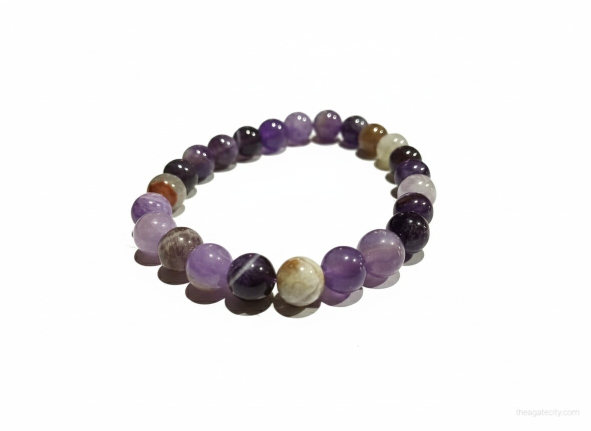 Natural Amethyst Beaded Bracelet  - 2
