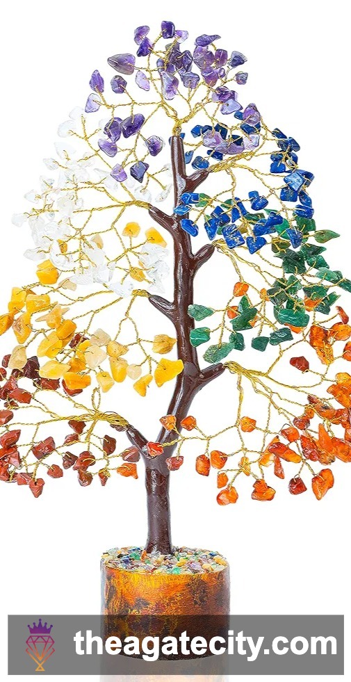 7 Chakra Tree Natural stone  - 2