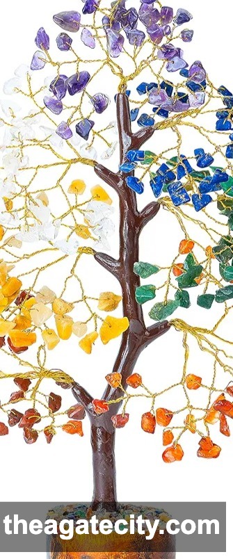 7 Chakra Tree Natural stone  - 4