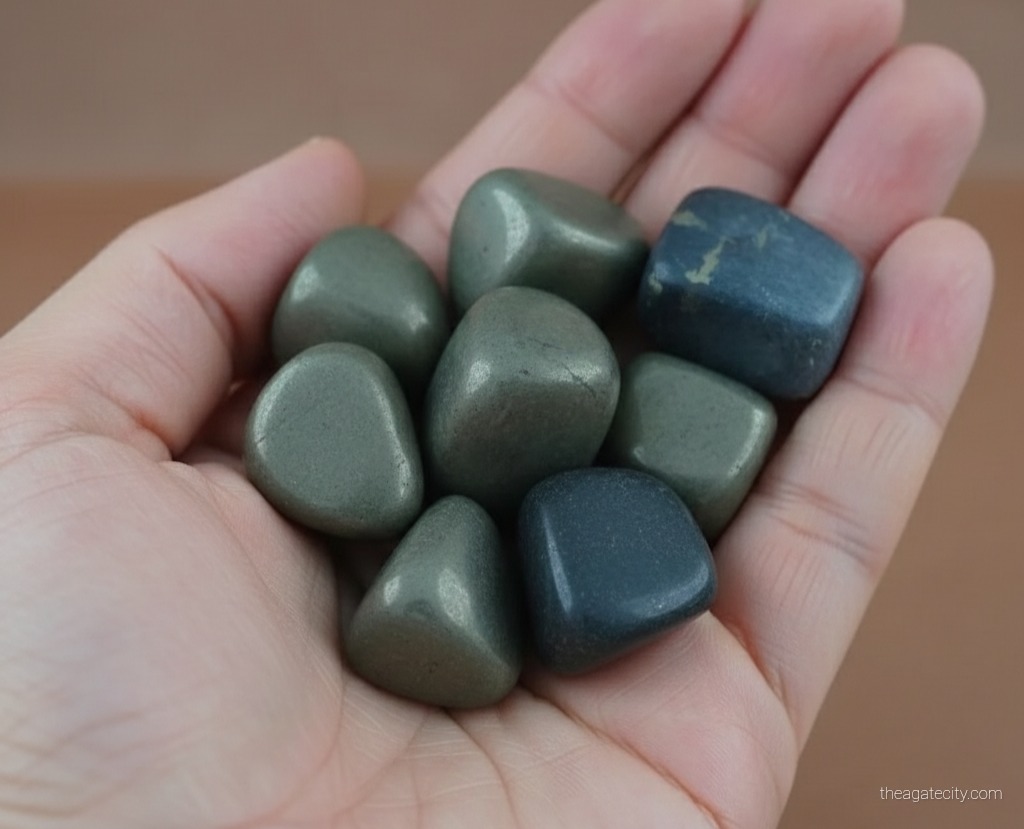Natural Pyrite Tumble Stone  - 3