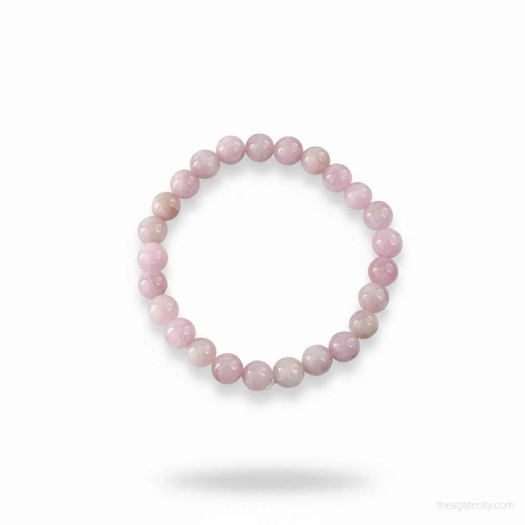 Natural kunzite Stone Beads 8 Mm Bracelet - 1