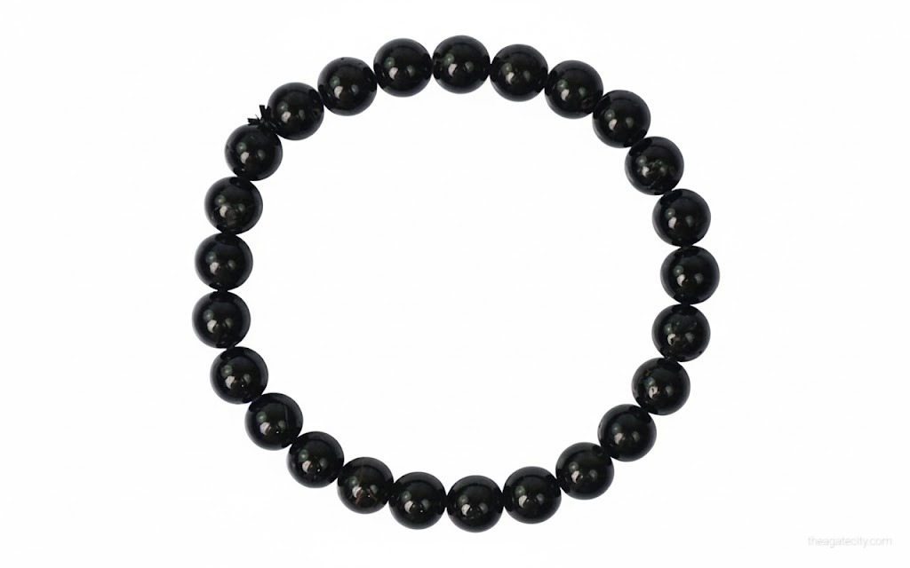 Natural Black Tourmaline 8Mm Size Bracelet - 1