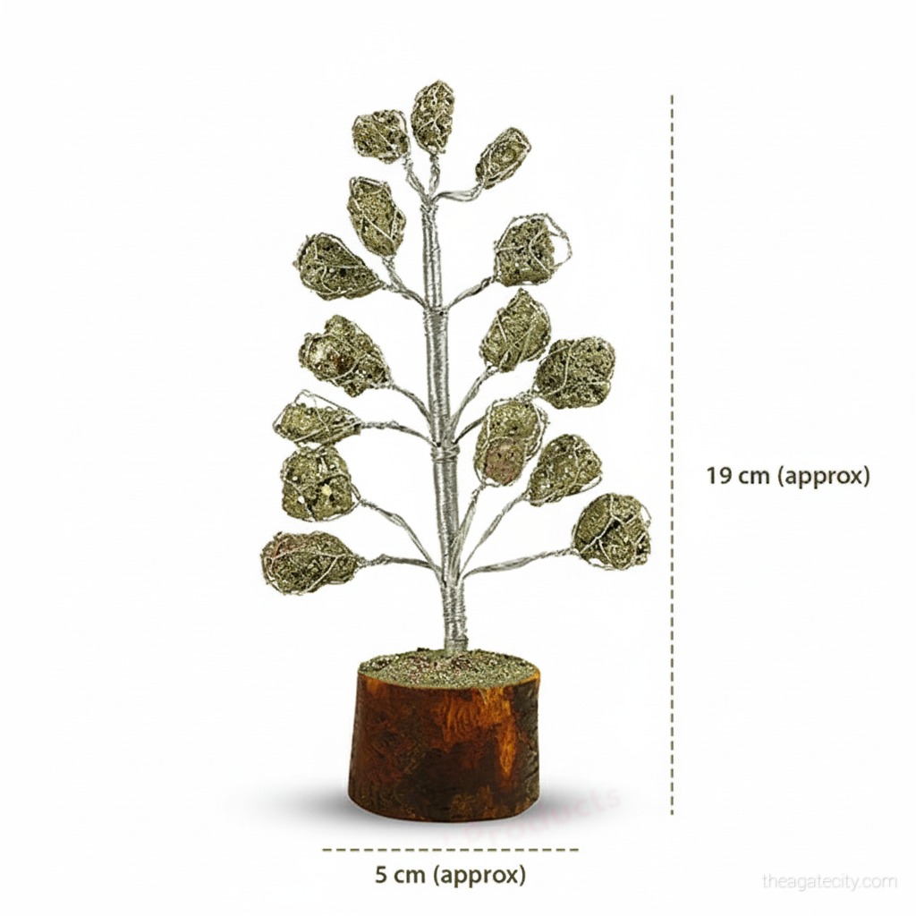 Natural Rough Pyrite Crystal Stone Tree  - 2