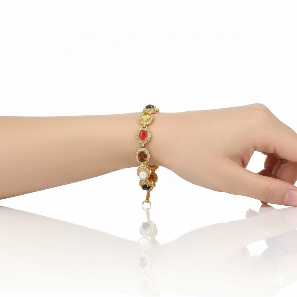 9 color stone bracelet - 2