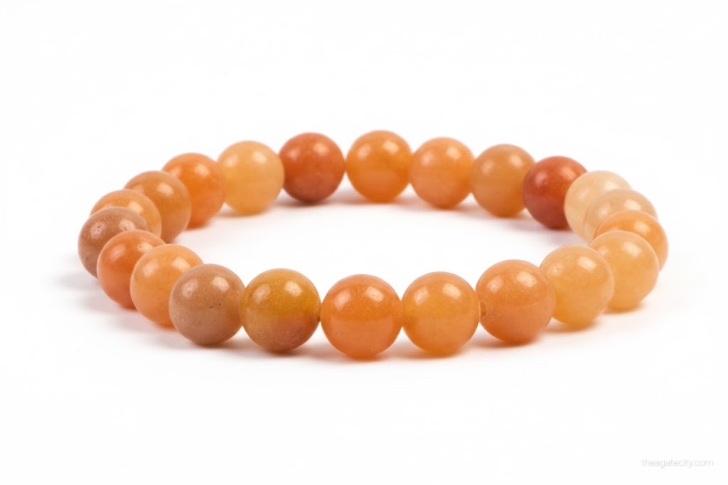 Natural Red Aventurine Stone 8 Mm Size Bracelet - 1