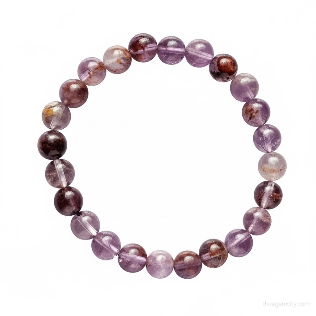 Natural Ametrine Beads Bracelet 8MM Size Stretchable - 1