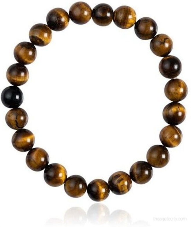 Tiger Eye Round Beads Bracelet - 1